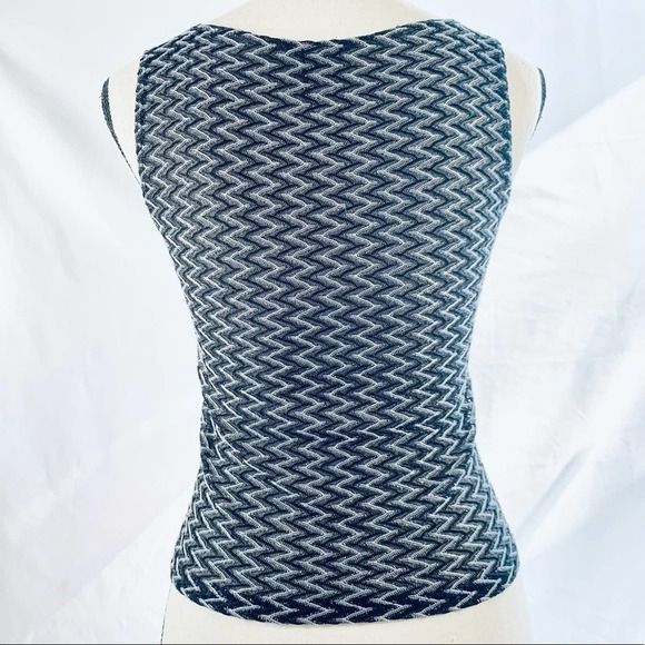 TASTY Sheer Chevron Blouse - Picture 5 of 9